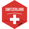 Hexagonsticker Schweizerkreuz - Switzerland