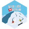 Hexagonsticker Ski you later - Switzerland