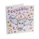 Hogwarts & Hedwig, 18x18cm Crystal Art Card