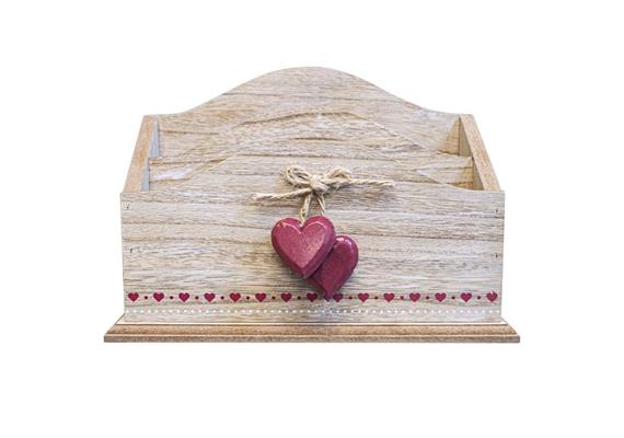 Holz Briefhalter mit rotem Herz