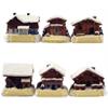 Holz Häuser Chalet Winter, 6 assortiert