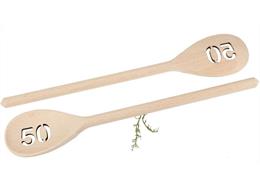 Holz Kochlöffel Buche 30cm - Geburtstagszahl 50