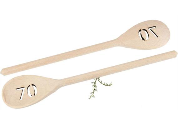 Holz Kochlöffel Buche 30cm - Geburtstagszahl 70