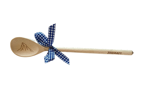 Holz Kochlöffel Buche 30cm mit Schleife - Matterhorn Zermatt