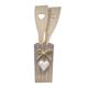 Holz Kochlöffelhalter mit weissem Herz, 13 cm