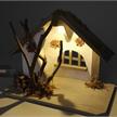 Holz-Krippenhaus +LED natur-braun-weiss sortiert 17x10 H15cm | Bild 2