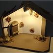 Holz-Krippenhaus +LED natur-braun-weiss sortiert 17x10 H15cm | Bild 3