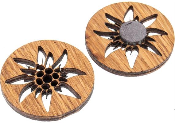 Holz Magnet FSC Eiche geölt - Edelweiss