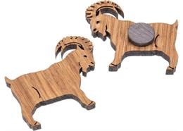 Holz Magnet FSC Eiche geölt - Steinbock