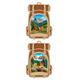 Holz Magnet Rucksack mit Landschaft, 2 assortiert
