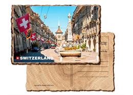 Holz Postkarte Zytglogge Bern - Switzerland