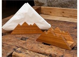 Holz Serviettenhalter Kirsche geölt - Berge