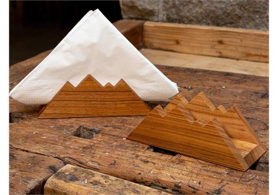 Holz Serviettenhalter Kirsche geölt - Berge