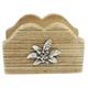 Holz Serviettenhalter mit Edelweiss Motiv, 8.4 x 12.7 cm