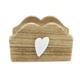 Holz Serviettenhalter mit Herz Motiv, 8.4 x 12.7 cm