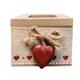 Holz Tee Box mit rotem Herz