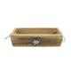 Holz Teebox mit Edelweiss, 29 x 12 cm