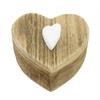Holz Teebox mit Herz 10.5 x 11.5 cm