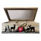 Holz Teebox mit Tannen und Hirsch, 24 x 16 cm