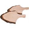 Holzbrett mit Griff & Rinde FSC Erle 32-36 cm roh