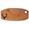 Holzbrett rustikal Hirsch mit Savognin Gravur, Erle 34-38 cm geölt
