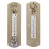 Holzthermometer mit Hirsch und Edelweiss, 25 cm, 2 assoriert