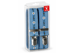 Hosenträger Ethno blau - Swiss Made