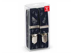 Hosenträger Musik blau - Swiss Made