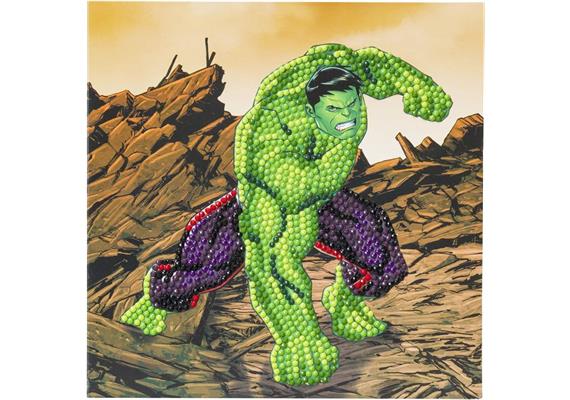 Hulk, Karte 18x18cm Crystal Art