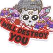 I Will Destroy You, Crystal Art Rucksack Anhänger | Bild 3