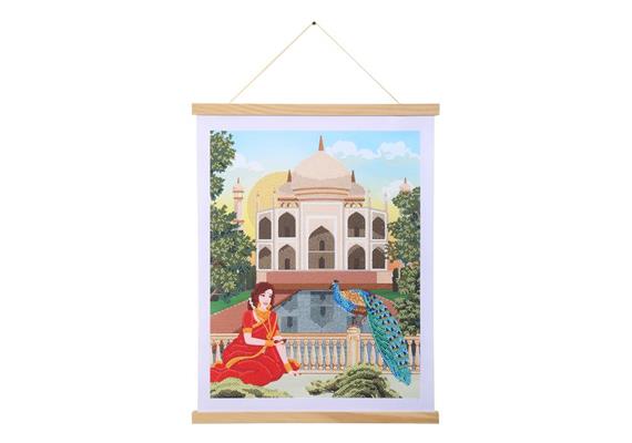 India, Crystal Art Scroll 35x45cm