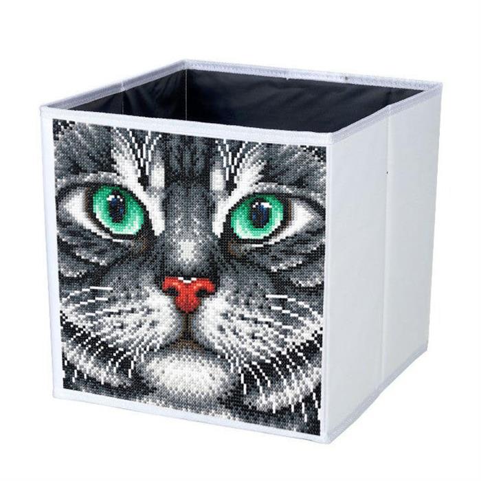 Katze Faltbare Aufbewahrungsbox Crystal Art 30x30cm, Crystal Art  Standardsortiment - creanorm polypins