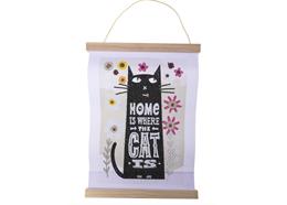 Katze zu Hause, Mini Crystal Art Scroll Kit 20x30cm