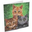 Katzen, 18x18cm Crystal Art Card | Bild 2
