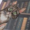 Katzen in der Bibliothek, Crystal Art Notizbuch 18x26cm | Bild 3