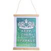 Keep Calm & Sparkle, Mini Crystal Art Scroll Kit 20x30cm