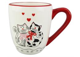 Keramik Tasse mit Katzen