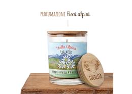 Kerze aus Soja-Wachs mit Edelweiss, 70 g