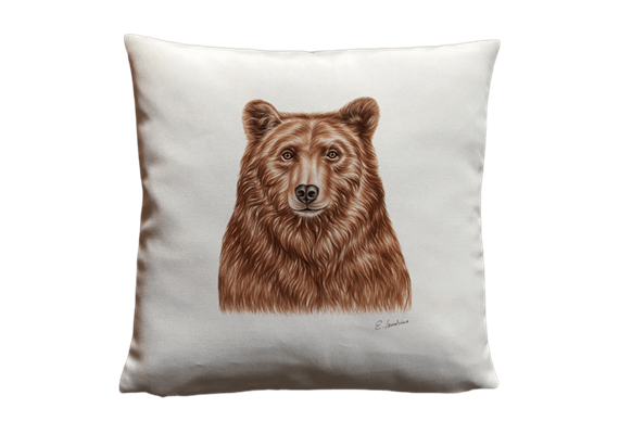 Kissen Bär, Leinenhaptik, 40 x40cm