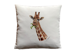 Kissen Giraffe, Leinenhaptik, 40 x40cm