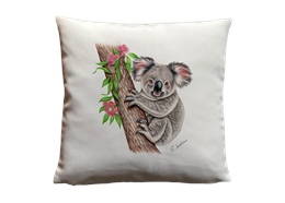 Kissen Koala, Leinenhaptik, 40 x40cm