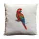 Kissen Papagei, Leinenhaptik, 40 x40cm