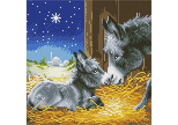 Kleiner Esel, 30x30cm Crystal Art Kit
