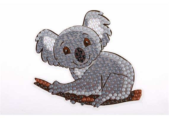 Koala Bär, Sticker 9x9cm Crystal Art Motiv