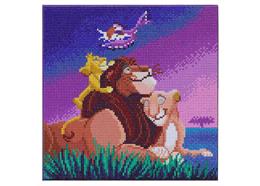 König der Löwen Familie, Bild 30x30cm Crystal Art Kit