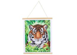 Königlicher Tiger, Crystal Art Scroll 35x45cm