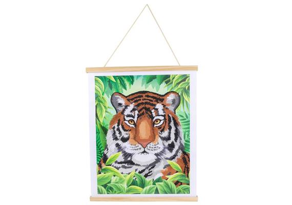 Königlicher Tiger, Crystal Art Scroll 35x45cm