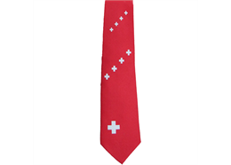 Krawatte mit Schweizerkreuz, rot