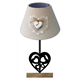 Lampe aus Metall, Herz Motiv, 36.5 cm
