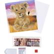 Lion Cub, 18x18cm Crystal Art Card | Bild 4